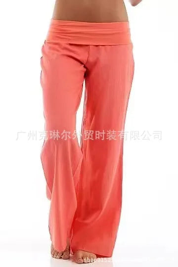 Vibrant Horizon Wide-Leg Trousers