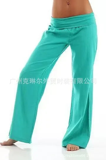Vibrant Horizon Wide-Leg Trousers