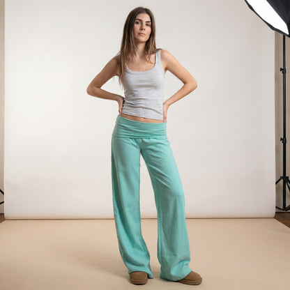 Vibrant Horizon Wide-Leg Trousers
